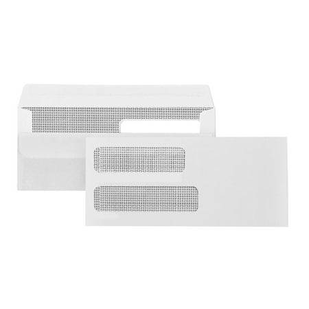 Double Window Statement Envelopes - Blue Summit Supplies 500 #10 Flip and Seal Double Window Security Envelopes-Perfect Size for Multiple Business Statements, Quickbooks Invoices, and Return Envelopes -4 1/8 X 9 ½