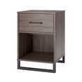 thumbnail image 1 of Nightstand with 1 Drawer, Distressed Gray Oak, 1 of 9