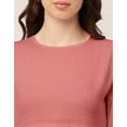 thumbnail image 5 of Moomaya Solid Flared Dress For Women Round Neck Long Sleeves Tiered Short Summer Dress, 5 of 8