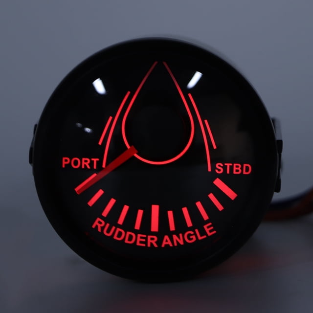 Filfeel Powersports Gauges | 52mm Universal Boat Rudder Angle Indicator 0-190ohm Signal With Rudder Sensor 9-32V Backlight Gauge For Boat Yacht