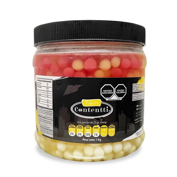 Perlas Explosivas Tíbiri Contentti Cereza Fresa y Yogurth 1 Kg para Bebida o Topping