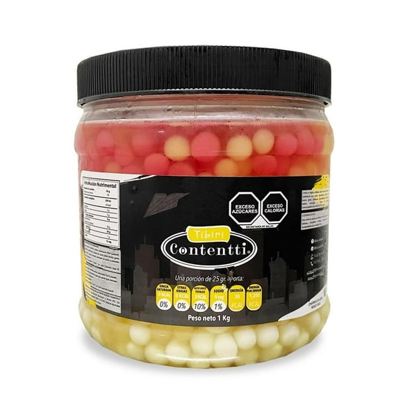 Perlas Explosivas Tíbiri Contentti Cereza Fresa y Yogurth 1 Kg para Bebida o Topping