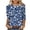 Navy-Shirts, variant on Jsaierl Women's 3/4 Length Sleeve Tops Casual Round Neck Shirts Cute Graphic Ladies Blouses Flowy Loose Fit Tunic Top S-5XL