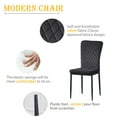 thumbnail image 5 of Joanwocth Velvet Armless Dining Chairs Ergonomic High Back for Kitchen Living Room(Black,6), 5 of 7