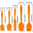 thumbnail image 2 of 5pcs Kitchen Cooking Silicone Spatula Set Heat Resistant Turners Scraper Baking Utensils Orange, 2 of 7