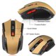 thumbnail image 2 of Matsuzay Ratón óptico inalámbrico de alta velocidad con receptor USB, portátil, 6 botones, para juegos, ajustable, 800/1200/1600DPI, portátil Juegos de teclado y mouse para computadora Oro, 2 of 8