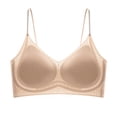 thumbnail image 4 of Turilly Bras Womens Solid Color Push Up Thin Strap Bra Wireless Breathable Everyday Underwear Everyday Bras, 4 of 6