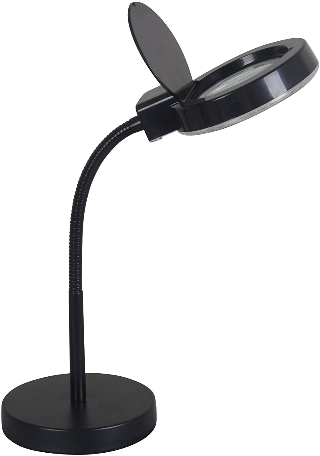 Catalina Lighting 18504-001 Tensor 17" LED Magnifier Gooseneck Adjustable Desk Lamp Clip-on ...