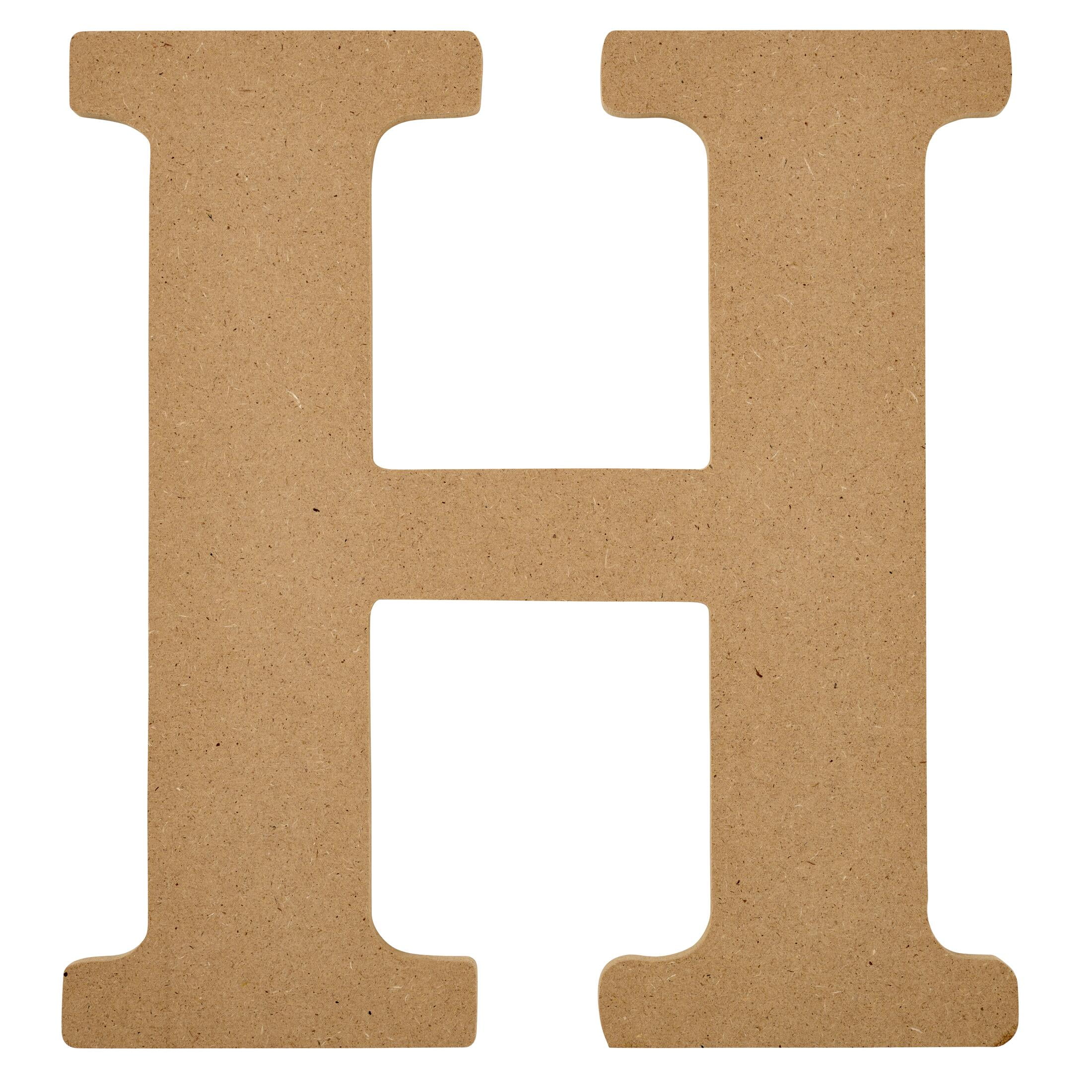(3 pack) Plaid Unfinished Wood MDF 8" Letter for DIY Arts and Crafts, H