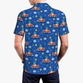 thumbnail image 4 of Daiia Dinosaur Driving Pattern Men’s Polo Shirts,Solid Deck Shirt,Classic Fit, Breathable Cotton Polo for Casual and Sport Wear-, 4 of 9