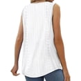 thumbnail image 2 of Camisa Plisada de Encaje Sin Mangas, Blusa de Verano, Túnica XL, 2 of 4