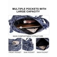 thumbnail image 3 of Gustave Denim Crossbody Bag for Women Cute Y2k Hobo Shoulder Bag Multi Pockets Vintage Jean Tote Purse Handbag(Blue), 3 of 8