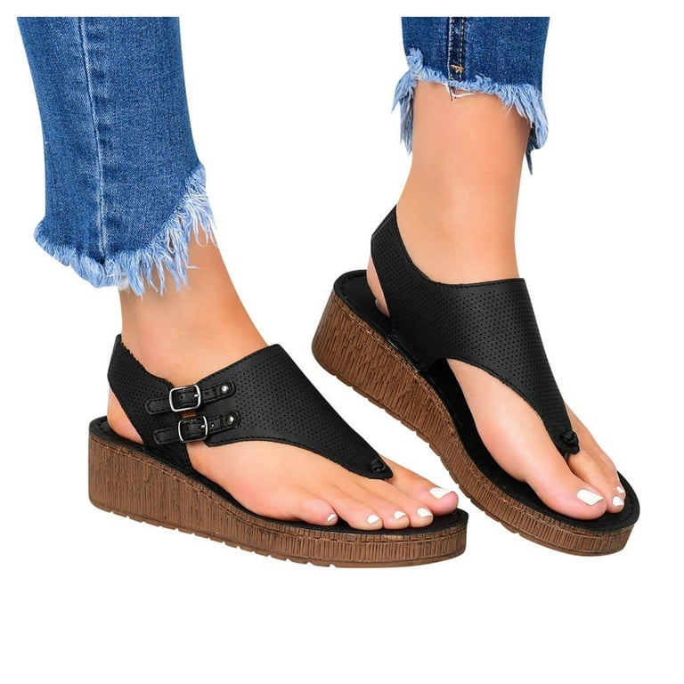 Cameland Summer Sandals for Women 2023 Beach Archies Flip Flops Arch  Support Womens Breathable Open Toe Non-Slip Causal Wedge Sandals for Women,  Up to
