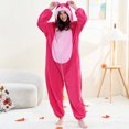 thumbnail image 4 of purcolt Family Matching Onesie Pajamas, Mom and Kids Flannel Animal Cosplay Suit One Piece Costume Sleepwear Homewear Christmas Party Holiday Pajamas(Mom, XL), 4 of 8