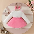 thumbnail image 4 of Chbgutlmr Toddler Baby Girls Clothes Long Sleeve Cute Jumpsuit Newborn Bowknot Dress Rompers Fashion, 4 of 8