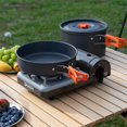 thumbnail image 6 of Camping Cookware Set under $5! kkbbma Camping Cookware Set for Outdoor, Non-Stick Aluminum Pot and Pan Kit, Portable Cooking Utensils for Hiking and Picnic, 6 of 9