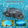 thumbnail image 6 of Ktaxon Cordless Robotic Pool Cleaner, Automatic Pool Vacuum 100mins Running Time, 2H Fast Charging, LED Indicator, Ideal for Flat Above Pools up to 1,076 Sq.ft, 6 of 9