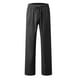 thumbnail image 5 of Pantalones largos de poliéster para hombre, moda masculina, color liso, informales, con bolsillos y cintura elástica y cordón ajustable., 5 of 6