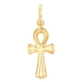 thumbnail image 3 of 14K Yellow Gold Egyptian Ankh Cross Religious Charm Pendant with 0.8mm Box Chain Necklace - 16", 3 of 6