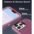 thumbnail image 3 of I-HONVA For iPhone 14 Pro Max Case,3-Layer Military Grade Drop Protection Anti-Slip Bumper Rugged Shockproof Dustproof Protection 6.7 inch Phone Case,Red Pink, 3 of 8