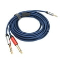 thumbnail image 1 of Audio Cable,3.5mm Male to 2 Mono Stereo Male Cable Cable High-End Performance, 1 of 14