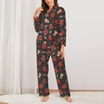 thumbnail image 2 of Fotbe coffee mug cup Conjunto de Pijama de Manga Larga para Mujer con Estampado, Ropa de Dormir de 2 Piezas, Conjunto de Casa Suave y Cómodo con Bolsillos-Large, 2 of 7