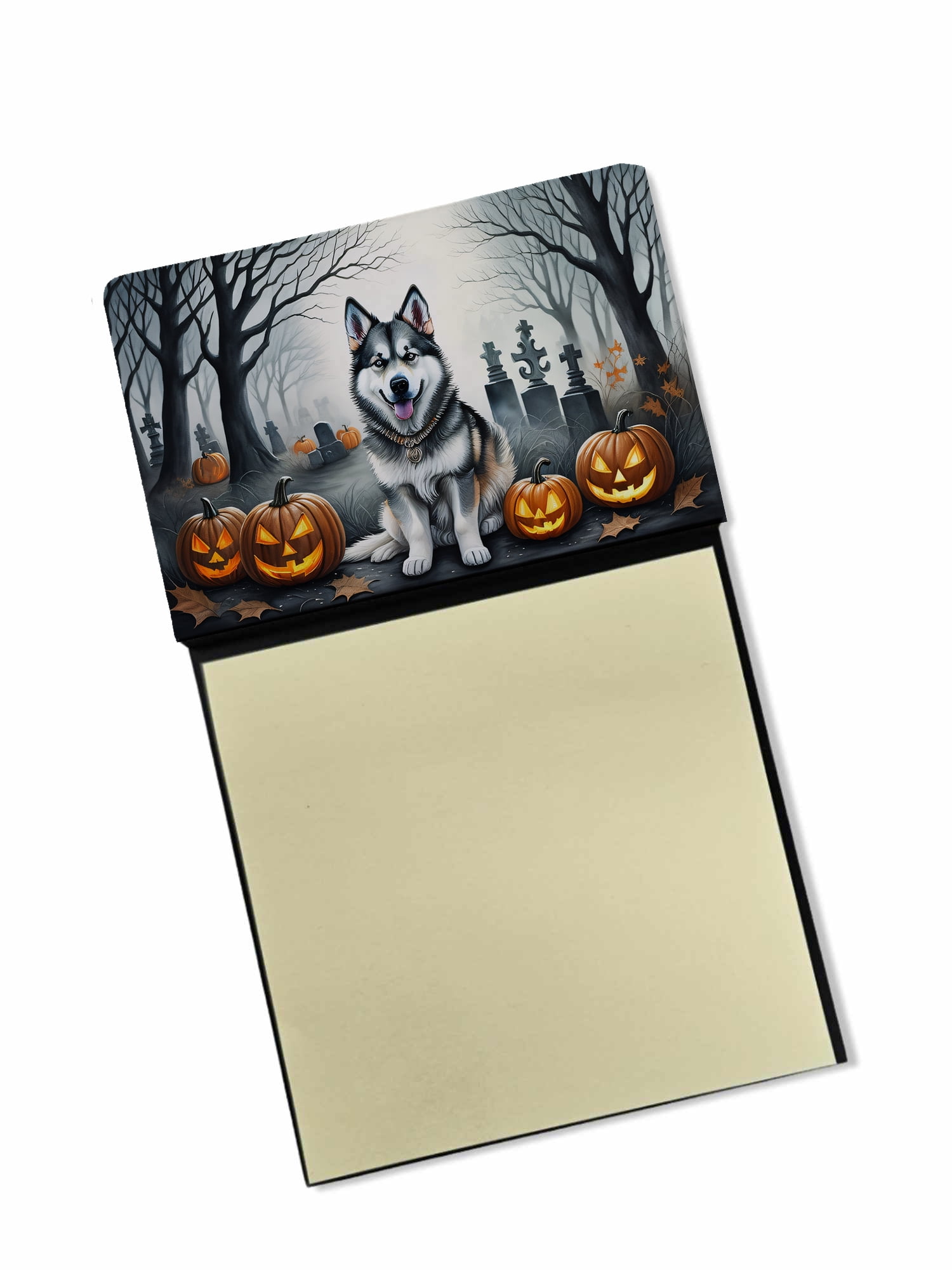 English Bulldog Spooky Halloween Sticky Note Holder 3.25 in x 5.25 in