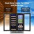 thumbnail image 6 of BODEGA Stainless Steel 24 inch Dual Zone Wine Refrigerator Upgraded 88 Cans 25 Inch 19 Bottles Built-in and Freestanding Wine Cooler, 6 of 8