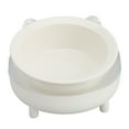 thumbnail image 4 of Cuenco de comida para gatos de doble uso, gran capacidad, inclinado, elevado, de cerámica, cuenco de comida para mascotas con soporte para perros, gatos, mascotas, blanco, 4 of 5