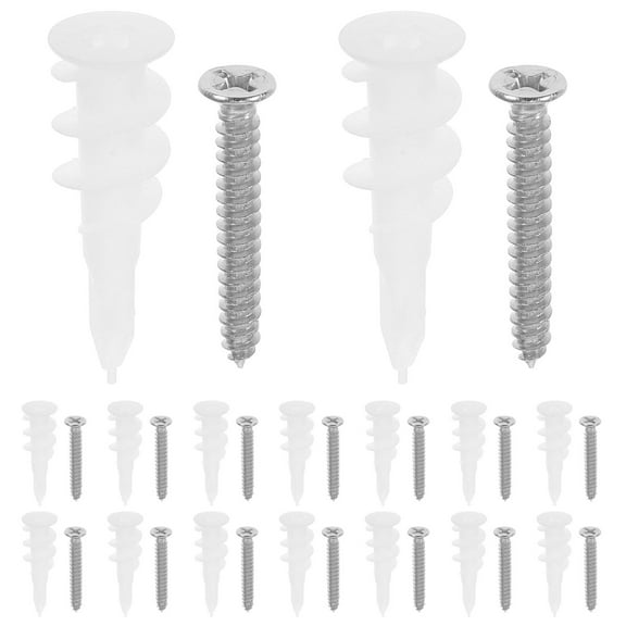 Masteelf 50 Sets Heavy Duty Wall Anchors and Screws Kit Drywall Screws Concrete Screws and Anchors Set for Hanging Pictures and Mounting Furniture