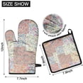 thumbnail image 6 of Pioneer Flower Kitchen Oven Mitt and Pot Holder Sets 2 Pcs for Baking, Cooking and Grilling, Heat Resistant Up To 392 °F, 6 of 7