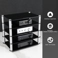 thumbnail image 2 of KGUSS desktop Mini 3-Layer Transparent Black Acrylic Audio Component Rack, 2 of 6