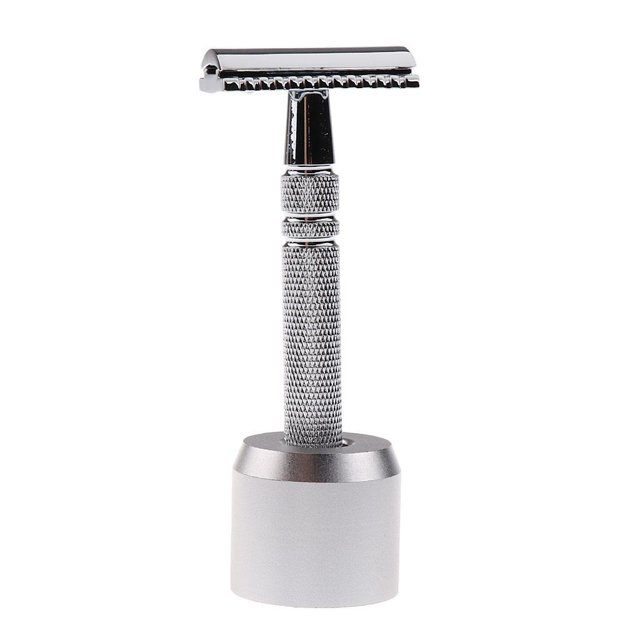 MERIGLARE Rasage à Double Tranchant avec Support Base pour Hommes Rasage de Barbe