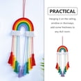 thumbnail image 5 of Rainbow Tassel Pendant Boho Tapestry Home Decor Hanging Woven Macrame Delicate Background Adorn Kids Room, 5 of 6