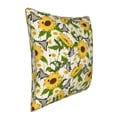 thumbnail image 2 of Haiem Sunflowers And Butterflies Print Velvet Soft Solid Decorative Square Throw Pillow Covers Set with Elegant Piping Christmas Cushion Case for Sofa Bedroom Car-16"x16", 2 of 8