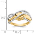 thumbnail image 3 of 14k Two Tone Gold Wave Ring, 3 of 9