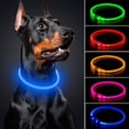 thumbnail image 1 of AMERTEER USB Rechargeable LED Dog Collar Glowing pet Dog Collar for Night Safety  Water Resistant Cuttable TPU Light Up Collars Fashion Light up Collar for Small Medium Large Dogs, 1 of 8