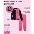 thumbnail image 2 of Real Love Girls Sweatpants Set - 2 Piece Fleece Varsity Girls Sweatshirt & Kids Sweatpants (7-12), 2 of 7