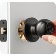 thumbnail image 5 of Hyper Tough Keyed Entry Ball Locking Doorknob Matte Black Finish, 5 of 6