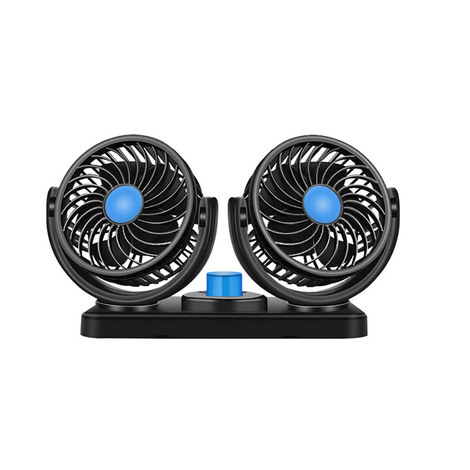 BIMZUC Car Cooling Fan with Dual Head 360 Degree Rotatable 2 Speed 12V DC Strong Power Low Noise Cigarette Lighter for SUV VAN Vehicles 10.24 inches / 26 cm[cite: 1]