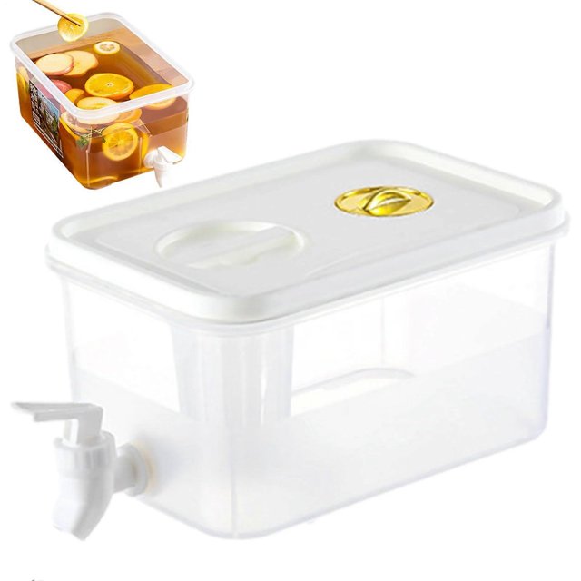 Fridge Drink Dispenser 3L/5L Leakproof With Filter Water Spigot Cold Hot Beverages Tea Milk Coffee Small Size
