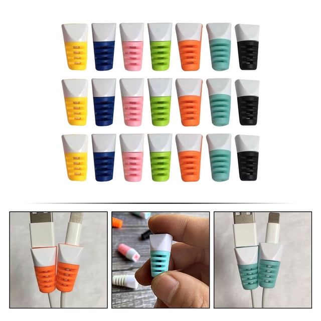 UPOUART 50 Pcs Cable Sleeve Charging Cable Protective Cover Assorted Color Heat Dissipation Home Office