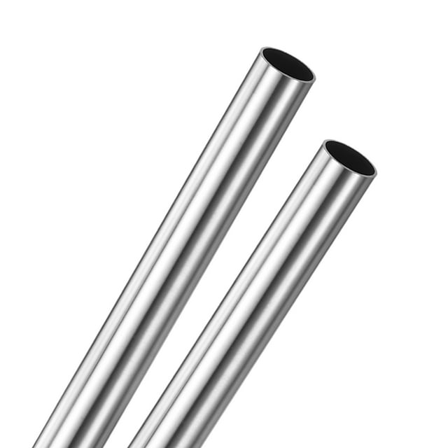Tubo de acero inoxidable Uxcell de 2 piezas de 250 mm, 17 mm ID 19 mm OD, tubería de acero inoxidable sin costura para construcción/mecanizado/manualidades