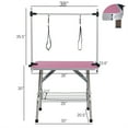 thumbnail image 3 of Miniyam 36" Folding Dog Pet Grooming Table, Weight Capacity: 300lbs, Pink, 3 of 8