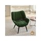 thumbnail image 3 of Mid-century accent chair: comfy corduroy fabric sofa armchair para sala de estar, dormitorio, y oficina study, moderno vintage reading chair con arms y metal legs, 3 of 7