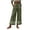 Army Green, variant on Tqcoqu Women's Wide Leg Cropped Pants,Eyelet Embroidered Hem Drawstring Elastic Waist Trendy Loose Pants,Army Green Women's S-XXL