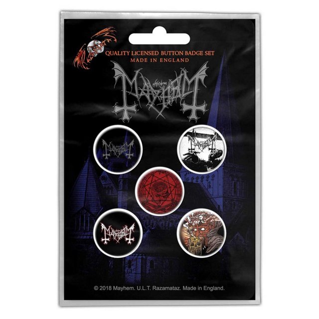 Mayhem de Mysteriis Dom Sathanas Badge (Lot de 5)
