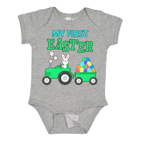 

Inktastic My First Easter Bunny and Tractor Gift Baby Boy or Baby Girl Bodysuit