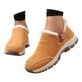 thumbnail image 3 of CAICJ98 Womens Boots Winter 2025 Warm Lined Suede Orthopedic Non Slip Ankle Boots Slip on Outdoor Short Booties Lightweight Walking Shoes Fashion Snow Boots Women (Brown,Size 6), 3 of 9