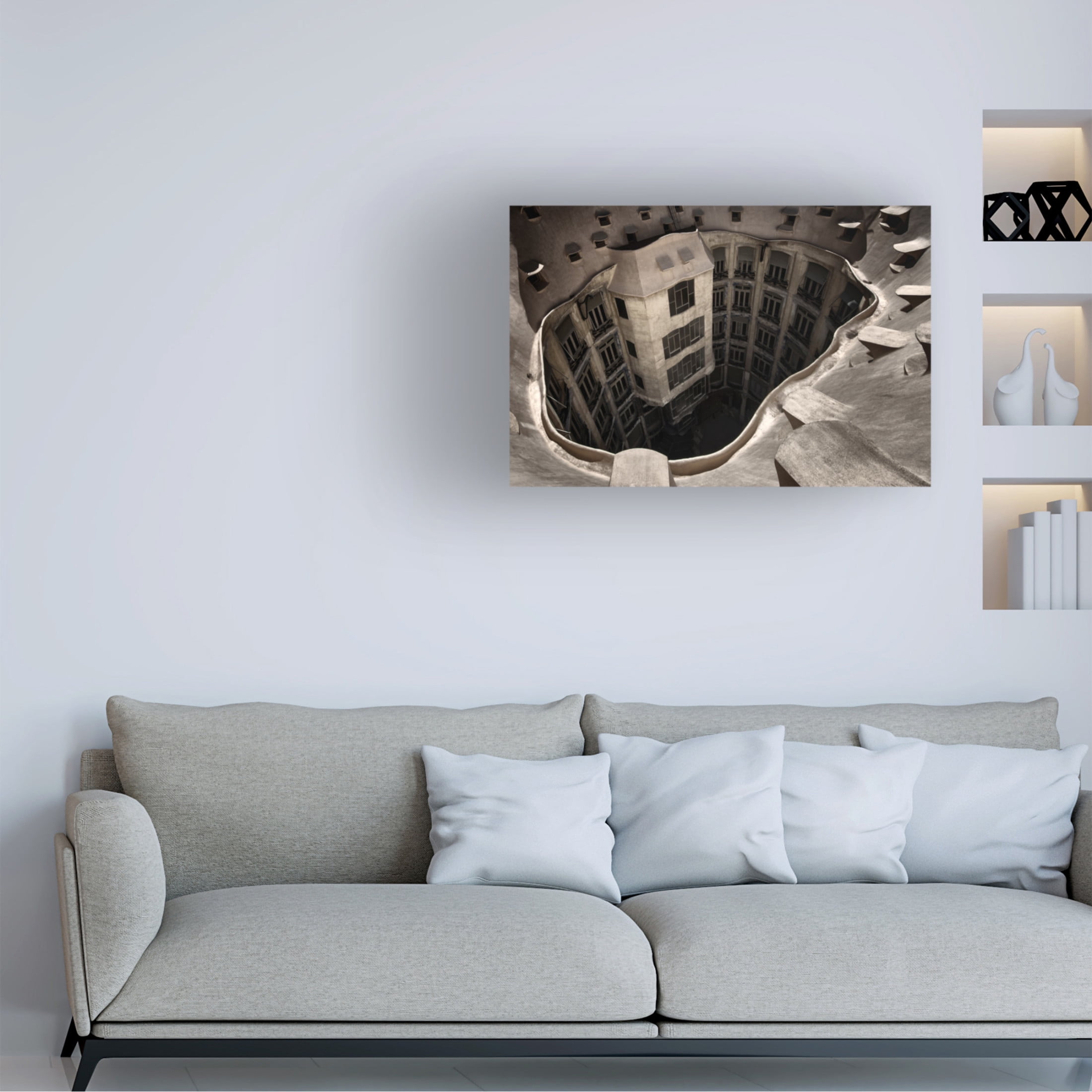 Canvas Wall Art - Gerard Jonkman 'Casa Mila' Wall Art for Living Room, Bedroom, or Office D?cor by Trademark Fine Art - 19 x 12 Inches